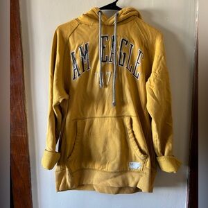 American eagle yellow hoodie size medium